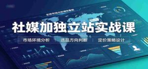 社媒加独立站实战课:市场环境选品定价,社媒运营建站,私域网红营销教学-中创网_分享创业项目_助您在家赚钱
