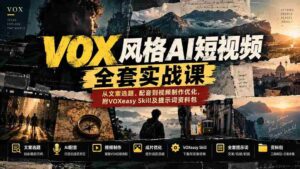 零水印】深度解析VOX风AI短视频制作：涵盖选题、配音及视频优化技巧，附赠VOXeasy技能库与提示词宝典-中创网_分享创业项目_助您在家赚钱