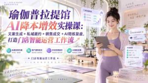 (20340期)瑜伽普拉提馆AI降本增效实操课:文案生成+私域邀约+销售成交+AI陪练复盘,打造门店智能运营工作流-中创网_分享创业项目_助您在家赚钱