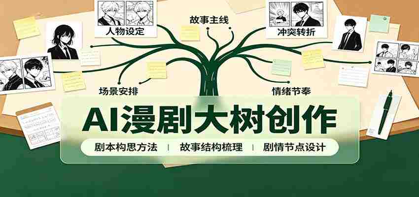AI漫剧大树创作：剧本构思课程讲解，软件插件配置，配套工具资料完整梳理-中创网_分享创业项目_助您在家赚钱