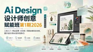 Ai Design设计师创意赋能班第1期2026|工具入门‑商业品牌‑AI动效‑完整全案实战训练,提升设计师AI创作竞争力-中创网_分享创业项目_助您在家赚钱