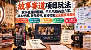 探索故事直播奥秘:全方位实战指南,手机电脑双管齐下,揭秘脚本技巧与账号运营,一网打尽直播带货全链路策略-中创网_分享创业项目_助您在家赚钱