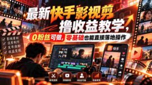 最新快手影视混剪撸收益教学,0粉丝可做,零基础也能直接落地操作-中创网_分享创业项目_助您在家赚钱