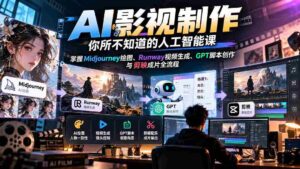 揭秘AI影视制作奥秘:深度学习Midjourney绘图、Runway视频制作、GPT脚本编写与剪映剪辑全攻略-中创网_分享创业项目_助您在家赚钱