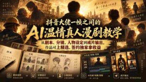 揭秘抖音神作:AI助力真人动画制作全过程,剧本到成品,轻松签约收益!-中创网_分享创业项目_助您在家赚钱