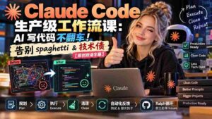 AI编程无故障指南:Claude Code打造高效工作流,告别乱麻代码与技术债务【独家中英字幕-中创网_分享创业项目_助您在家赚钱