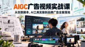 AIGC广告视频实战课|从创意脚本、AI工具实操到品牌广告全案落地-中创网_分享创业项目_助您在家赚钱
