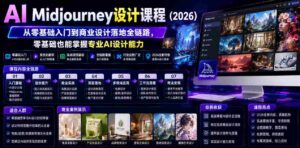 AI Midjourney设计课程(2026),从零基础入门到商业设计落地全链路,零基础也能掌握专业AI设计能力(更新0913)-中创网_分享创业项目_助您在家赚钱