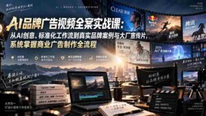 AI品牌广告视频全案实战课:从AI创意、标准化工作流到真实品牌案例与大厂宣传片,系统掌握商业广告制作全流程-中创网_分享创业项目_助您在家赚钱
