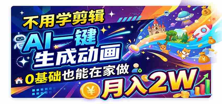 人工智能动画风头正劲!单笔收益高达500至800元,全流程自动派单,新手轻松月入两万加-中创网_分享创业项目_助您在家赚钱