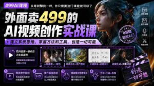(20307期)外面卖499的AI视频创作实战课:建立系统思维,掌握方法和工具,创造一切可能。-中创网_分享创业项目_助您在家赚钱