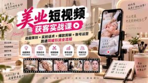 短视频美业吸粉攻略:揭秘无水印内容制作,从选题到运营,一站式掌握同城引流技巧-中创网_分享创业项目_助您在家赚钱