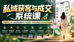 揭秘私域流量转化之道:打造独特形象、玩转社交圈,深度解析8+1销售策略、商业文案撰写与六大成交技巧-中创网_分享创业项目_助您在家赚钱