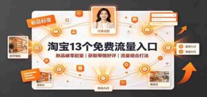 淘宝13个免费流量入口:新品破零起量,获取带图好评,流量组合打法-中创网_分享创业项目_助您在家赚钱
