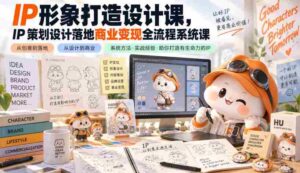 IP形象打造设计课,IP策划设计落地商业变现全流程系统课-中创网_分享创业项目_助您在家赚钱