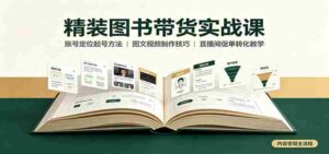 精装图书带货实战课:账号定位起号方法,图文视频制作,促单转化教学-中创网_分享创业项目_助您在家赚钱
