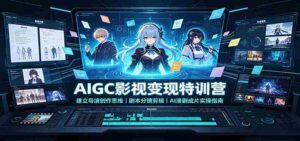 AIGC影视变现特训营:建立导演创作思维,剧本分镜剪辑,AI漫剧成片实操指南-中创网_分享创业项目_助您在家赚钱