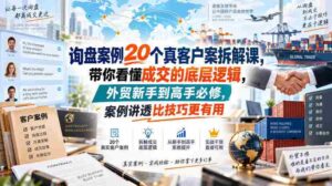 询盘案例20个真客户案拆解课,带你看懂成交的底层逻辑,外贸新手到高手必修,案例讲透比技巧更有用-中创网_分享创业项目_助您在家赚钱