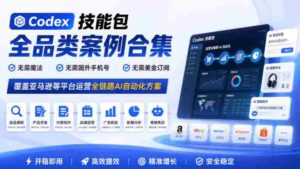 全方位Codex技能包案例汇编:轻松驾驭亚马逊等平台,一键实现全链路AI自动化,无需魔法、外卡、美元订阅-中创网_分享创业项目_助您在家赚钱