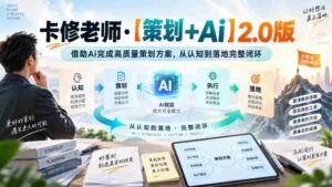 卡修老师·【策划+Ai】2.0版借助Ai完成高质量策划方案,从认知到落地完整闭环-中创网_分享创业项目_助您在家赚钱