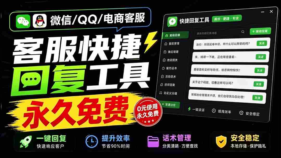 微信/QQ/电商客服快捷回复工具，支持多平台话术库与一键发送，永久免费，使用简单！易歪歪-中创网_分享创业项目_助您在家赚钱