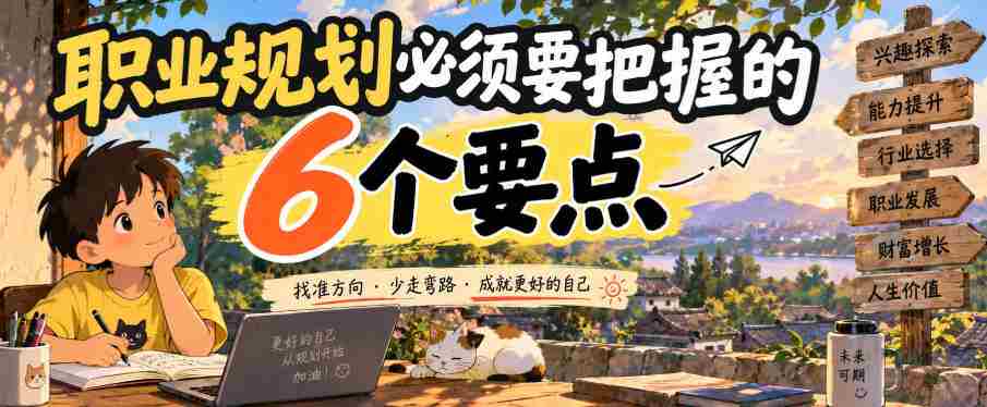 付费文章:职业规划必须要把握的6个要点