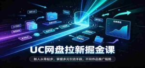 解锁UC网盘财富密码:新手零基础入门,精通多样化吸粉策略,探索独特内容推广路径-中创网_分享创业项目_助您在家赚钱