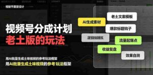 揭秘:老派视频号分成策略,流量激增日入300+,AI助阵,越接地气越高端-中创网_分享创业项目_助您在家赚钱