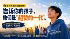 (20222期)某付费社群专属文章:告诉你的孩子,他们是“超赞的一代”。-中创网_分享创业项目_助您在家赚钱