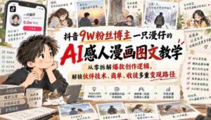 漫仔抖音达人分享AI绘画技巧,揭秘爆款制作秘诀,探索多元化盈利之道-中创网_分享创业项目_助您在家赚钱