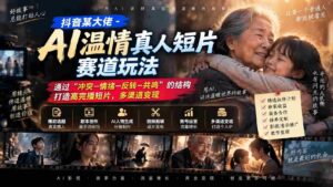 揭秘抖音AI短片新玩法:运用“冲突-情感-反转-共鸣”四步曲,打造爆款高完播作品,多元变现攻略!-中创网_分享创业项目_助您在家赚钱