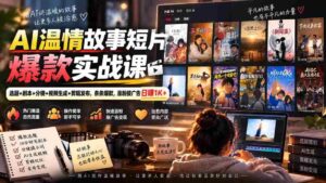 AI温情故事短片爆款实战课-更新|选题+剧本+分镜+视频生成+剪辑发布,条条爆款,涨粉接广告日赚1K+-中创网_分享创业项目_助您在家赚钱