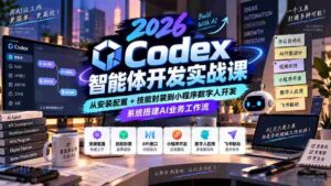 2026年Codex智能体实战教程:从安装与配置到技能封装及小程序数字人打造,全面构建AI业务流程系统-中创网_分享创业项目_助您在家赚钱