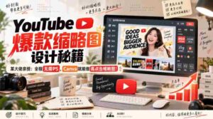 YouTube爆款缩略图设计秘籍,某油管大佬(610万订阅者)亲授,全程无需PS,Canva就能做高点击缩略图!【原创双语字幕】-中创网_分享创业项目_助您在家赚钱