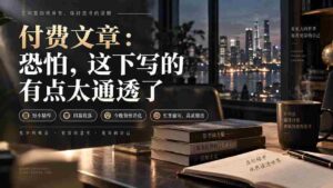 （20317期）灏泽付费文章：恐怕，这下写的有点太通透了-中创网_分享创业项目_助您在家赚钱
