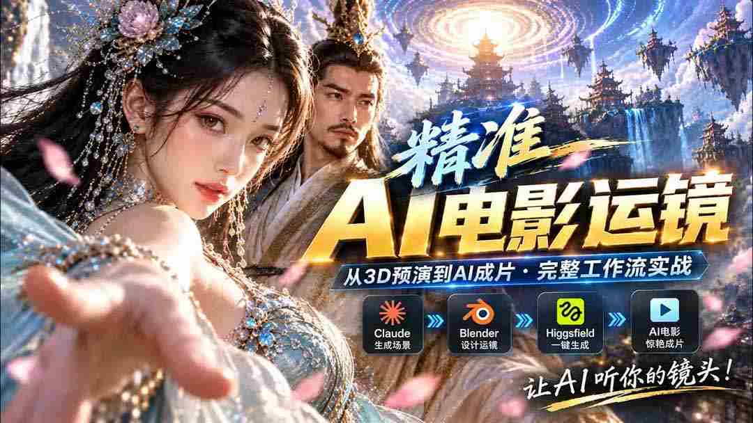 AI技术革新：视频拍摄步入精准运镜时代！Claude、Blender与Higgsfield免费插件试用体验-中创网_分享创业项目_助您在家赚钱