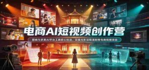 电商AI短视频创作营:剪映与多类AI平台工具核心玩法,实操光影溶图漫剧等电商视频项目-中创网_分享创业项目_助您在家赚钱