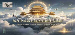 东方中式云上仙宫AI创作实战课:国风提示词解析,本地生成视频,剪辑调参全套教学-中创网_分享创业项目_助您在家赚钱