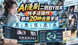 揭秘AI技术与20重去重秘籍:漫剧二创搬运的纯手法之道-中创网_分享创业项目_助您在家赚钱