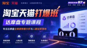 达摩盘解析与应用:淘宝天猫独门秘籍,第87期专题课程深度解析全维度数据分析与精准人群运营策略-中创网_分享创业项目_助您在家赚钱