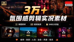 海量高清场景素材，涵盖雨雪夜街，3万+唯美励志短视频，伤感情绪一网打尽，无水印下载随心所欲-中创网_分享创业项目_助您在家赚钱