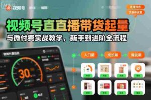 最新解析:视频号带货直播实操攻略,从入门到精通,全方位教学(持续更新至2026年10月)-中创网_分享创业项目_助您在家赚钱