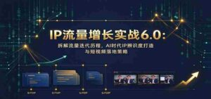 AI时代IP影响力提升秘籍6.0:流量进化轨迹剖析,短视频制作与AI助力IP辨识度攻略-中创网_分享创业项目_助您在家赚钱