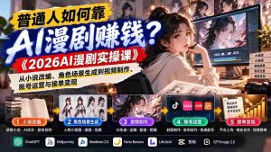 解锁AI漫剧致富之路:2026实操课教你小说改编到视频变现全攻略-中创网_分享创业项目_助您在家赚钱