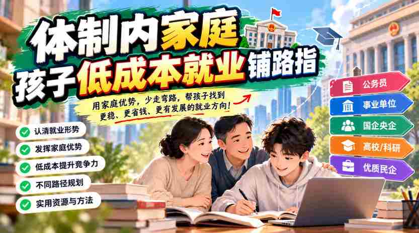 揭秘体制内家庭子女低成本就业攻略：公众号独家分享-中创网_分享创业项目_助您在家赚钱