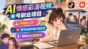 轻松开启AI情感彩漫副业,新手也能轻松掌握!双平台创作者盈利攻略,一站式保姆级教程助力变现-中创网_分享创业项目_助您在家赚钱