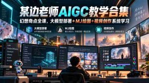 AIGC教学精华汇总:边老师带你探索幻想奇点全课程,掌握大模型部署、MJ绘图与视频创作系统-中创网_分享创业项目_助您在家赚钱