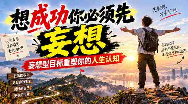 付费文章：想成功你必须先妄想，妄想型目标重塑你的人生认知-中创网_分享创业项目_助您在家赚钱