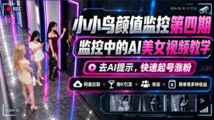 小小鸟颜值监控第四期,监控中的AI美女视频教学,去AI提示,快速起号涨粉,网盘拉新+商K引流+收徒+商单等多种收益-中创网_分享创业项目_助您在家赚钱