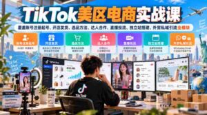 TikTok美区电商实战课,覆盖账号注册起号、开店发货、选品方法、达人合作、直播投流、独立站搭建、外贸私域引流全模块-中创网_分享创业项目_助您在家赚钱